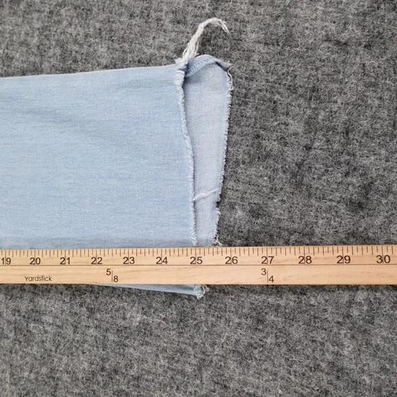 MOTHER The Insider Crop Step Fray Jeans Womens 25 Blue Denim Hold My Hand - Picture 13 of 16